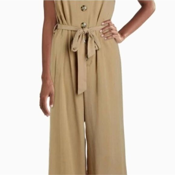 Max+Ash Jumpsuit Size Small Wide Leg Cropped Sleeveless NWT - Picture 3 of 3